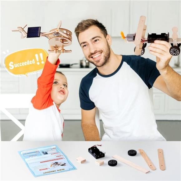 6 in 1 STEM Projects for Kids Ages 8-12, 3D Wooden Puzzles Model Car - Picture 5 of 6